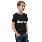 Motivational  Youth T-Shirt " I AM UNLIMITED" Positive attitude Youth Short Sleeve Unisex T-Shirt