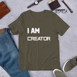 Motivational T-Shirt " I AM CREATOR"  Law of Affirmation Short-Sleeve Unisex T-Shirt