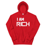 Motivational Hoodie " I AM RICH" Positive Law of affirmation  Unisex  Hoodie