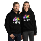 Motivational Unisex Hoodie "I AM HAPPY"  Law of Attraction Unisex Hoodie