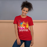 Motivational Unisex T-Shirt "I AM JOYFUL" Law of Attraction Short-Sleeve Unisex T-Shirt