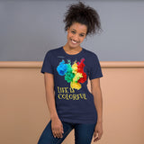 Motivational T-Shirt "LIFE IS COLORFUL" Law of Affirmation Short-Sleeve Unisex T-Shirt