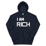 Motivational Hoodie " I AM RICH" Positive Law of affirmation  Unisex  Hoodie