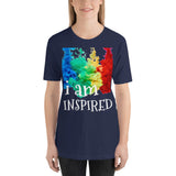 Motivational  T-Shirt " I AM INSPIRED" Inspiring Law of Affirmation Short-Sleeve Unisex T-Shirt