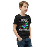 Motivational Youth T-Shirt "Future Billionaire"  Inspiring Law of Affirmation Youth Short Sleeve Unisex T-Shirt