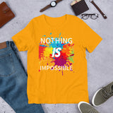 Motivational T-Shirt "NOTHING IS IMPOSSIBLE" Law of Affirmation Short-Sleeve Unisex T-Shirt