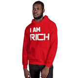 Motivational Hoodie " I AM RICH" Positive Law of affirmation  Unisex  Hoodie