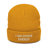 Law of Affirmation "I am Divine Energy" Ribbed knit beanie