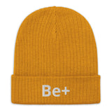 Motivational Beanie "Be Positive" Ribbed knit beanie