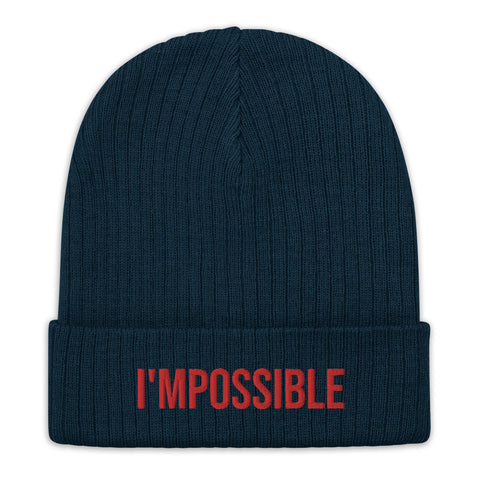 Motivational Beanie " I am Possible" Ribbed knit beanie