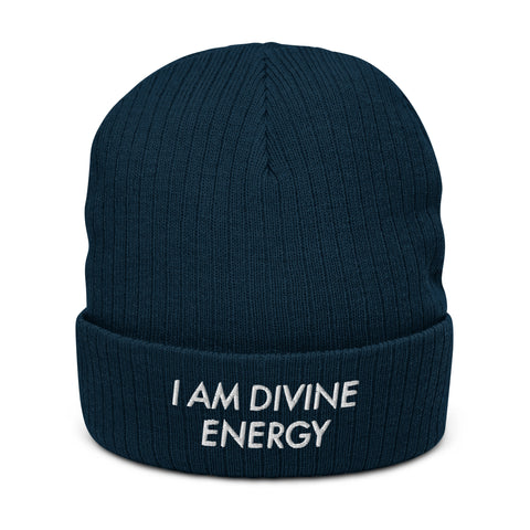 Law of Affirmation "I am Divine Energy" Ribbed knit beanie