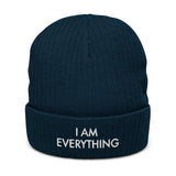 Motivational Beanie " I am Everything" Ribbed knit Beanie