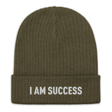 Motivational Beanie "I am Success" Ribbed knit beanie