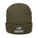 Motivational Beanie "I am Creator" Ribbed knit Beanie