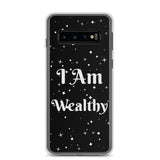 Motivational Samsung Phone  Case " I Am Wealthy" Inspirational saying Samsung phone cases