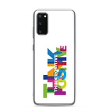 Motivational Samsung Mobile Case " Think Positive" Inspirational Samsung phone cases