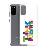 Motivational Samsung Mobile Case " Think Positive" Inspirational Samsung phone cases