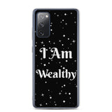 Motivational Samsung Phone  Case " I Am Wealthy" Inspirational saying Samsung phone cases