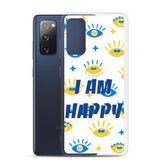 Samsung Mobile Case " I am Happy" positive affirmation Phone Case