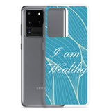 Samsung Mobile Case " I am Wealthy" Affirmation quote Phone Case