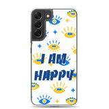 Samsung Mobile Case " I am Happy" positive affirmation Phone Case