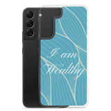 Samsung Mobile Case " I am Wealthy" Affirmation quote Phone Case