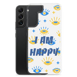 Samsung Mobile Case " I am Happy" positive affirmation Phone Case