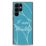 Samsung Mobile Case " I am Wealthy" Affirmation quote Phone Case