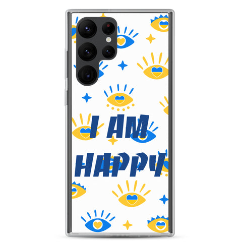 Samsung Mobile Case " I am Happy" positive affirmation Phone Case