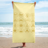 Chakra  Towel "CHAKRA SYMBOL "  Spiritual meditation Healing Beach Towel