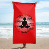 Chakra Towel "ROOT CHAKRA" Positive Healing Meditation Life Beach Towel