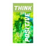 Motivational  Towel "THINK POSITIVE" Law of Affirmation Beach Towel