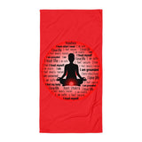 Chakra Towel "ROOT CHAKRA" Positive Healing Meditation Life Beach Towel