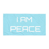 Motivational Towel "I AM PEACE"  Inspiring Law of Affirmation Beach Towel