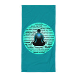 Chakra Towel "THROAT CHAKRA" Spiritual meditation Healing  Beach Towel