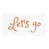 Motivational Towel "LET'S GO " Positive Inspirational Beach Towel