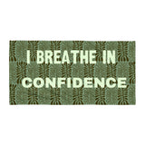 Motivational Towel "I Breathe In Confidence" Customized Law of Affirmation Beach Towel