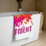 Motivational  Towel " I AM CONFIDENT"  Law of Affirmation Beach Towel