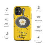 Motivational Tough iPhone case, Rise & Shine