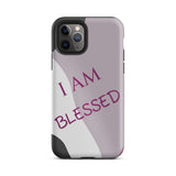 Tough iPhone case,  Law of Affirmation Mobile case, Durable Crack proof iPhone  Case  "I am Blessed"