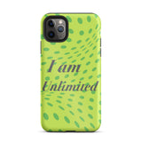 Motivational iPhone Case, Law of affirmation Mobile case Tough iPhone case "I am Unlimited"