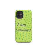 Motivational iPhone Case, Law of affirmation Mobile case Tough iPhone case "I am Unlimited"