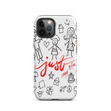 Tough   iPhone case, Daubable mobile phone case "Just" Childhood Memory iPhone case