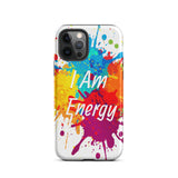 Durable Tough iPhone case "I am Energy" Positive Affirmation Mobile Case