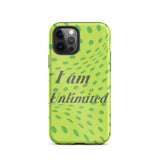 Motivational iPhone Case, Law of affirmation Mobile case Tough iPhone case "I am Unlimited"