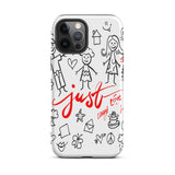 Tough   iPhone case, Daubable mobile phone case "Just" Childhood Memory iPhone case