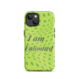 Motivational iPhone Case, Law of affirmation Mobile case Tough iPhone case "I am Unlimited"