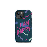 Motivational iPhone Case, Law of Affirmation Mobile Case, Tough iPhone case "I am Happy"