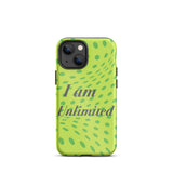 Motivational iPhone Case, Law of affirmation Mobile case Tough iPhone case "I am Unlimited"