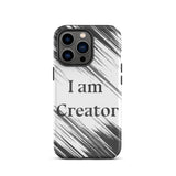 Motivational iPhone Case, Law of affirmation Mobile Case, Tough iPhone case "I am Creator"
